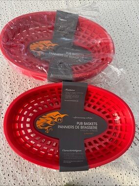 Red Pub Baskets - Set of 12